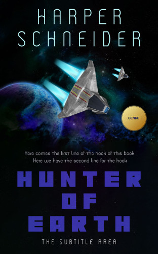 3D mockup of Ebony #12431 - Premade Science Fiction Book Cover