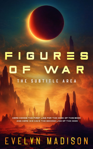 3D mockup of Red Damask #14290 - Premade Science Fiction Book Cover