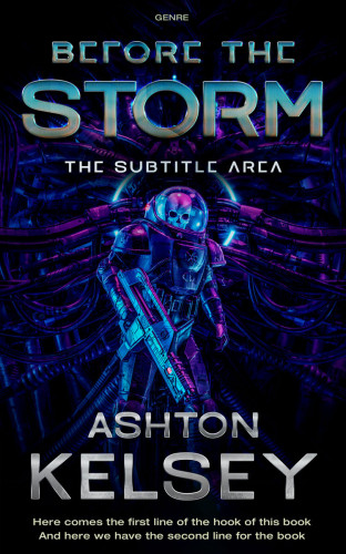 3D mockup of Ebony #20590 - Premade Science Fiction Book Cover