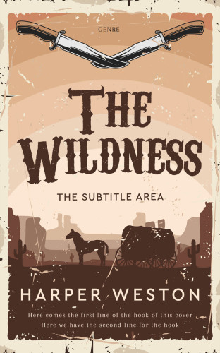 3D mockup of Saddle #23030 - Premade Action & Adventure Book Cover