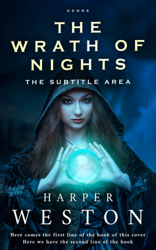 3D mockup of Black Pearl #23924 - Premade Fantasy Book Cover