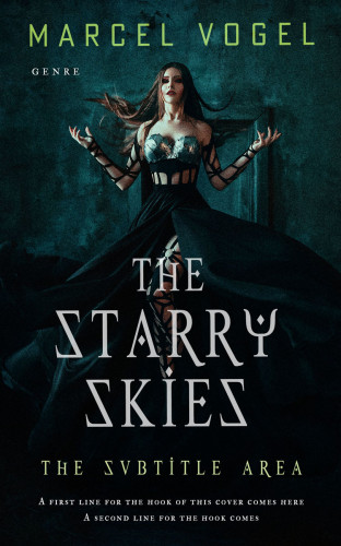 3D mockup of Black Bean #24479 - Premade Fantasy Book Cover