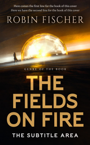 3D mockup of Harvest Gold #28197 - Premade Science Fiction Book Cover