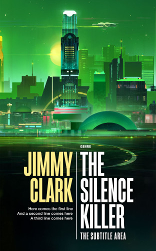 3D mockup of Green Pea #30572 - Premade Science Fiction Book Cover