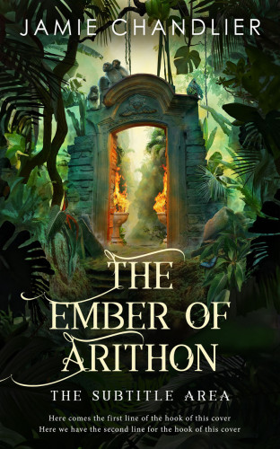 3D mockup of Hunter Green #31207 - Premade Fantasy Book Cover