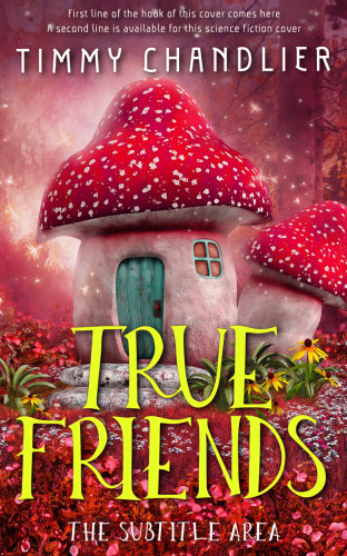 3D mockup of Solid Pink #31675 - Premade Fantasy Book Cover