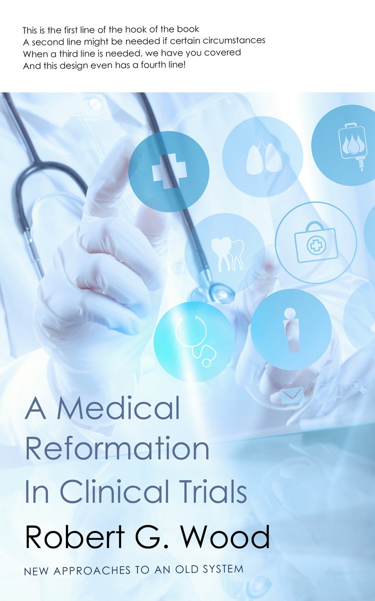 2D view of Premade Medical Book Cover - Tropical Blue