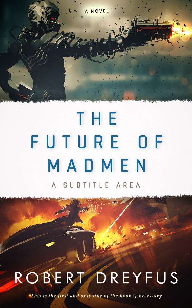 2D view of Premade Science Fiction Book Cover - Almond