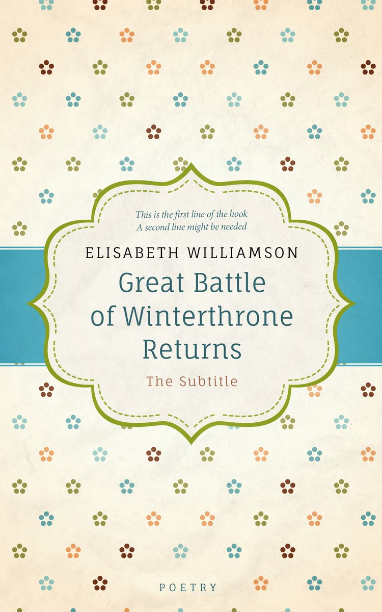 2D view of Quarter Spanish White #574 - Premade Poetry Book Cover