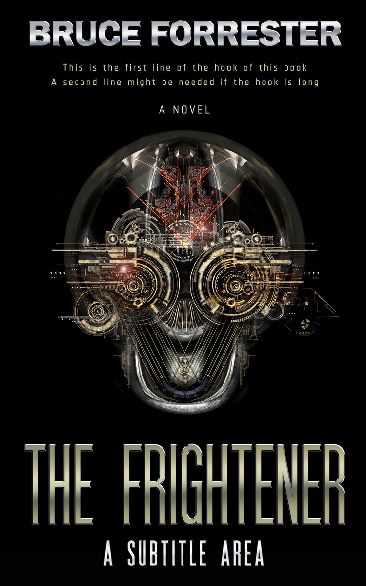 2D view of Heathered Gray #638 - Premade Science Fiction Book Cover