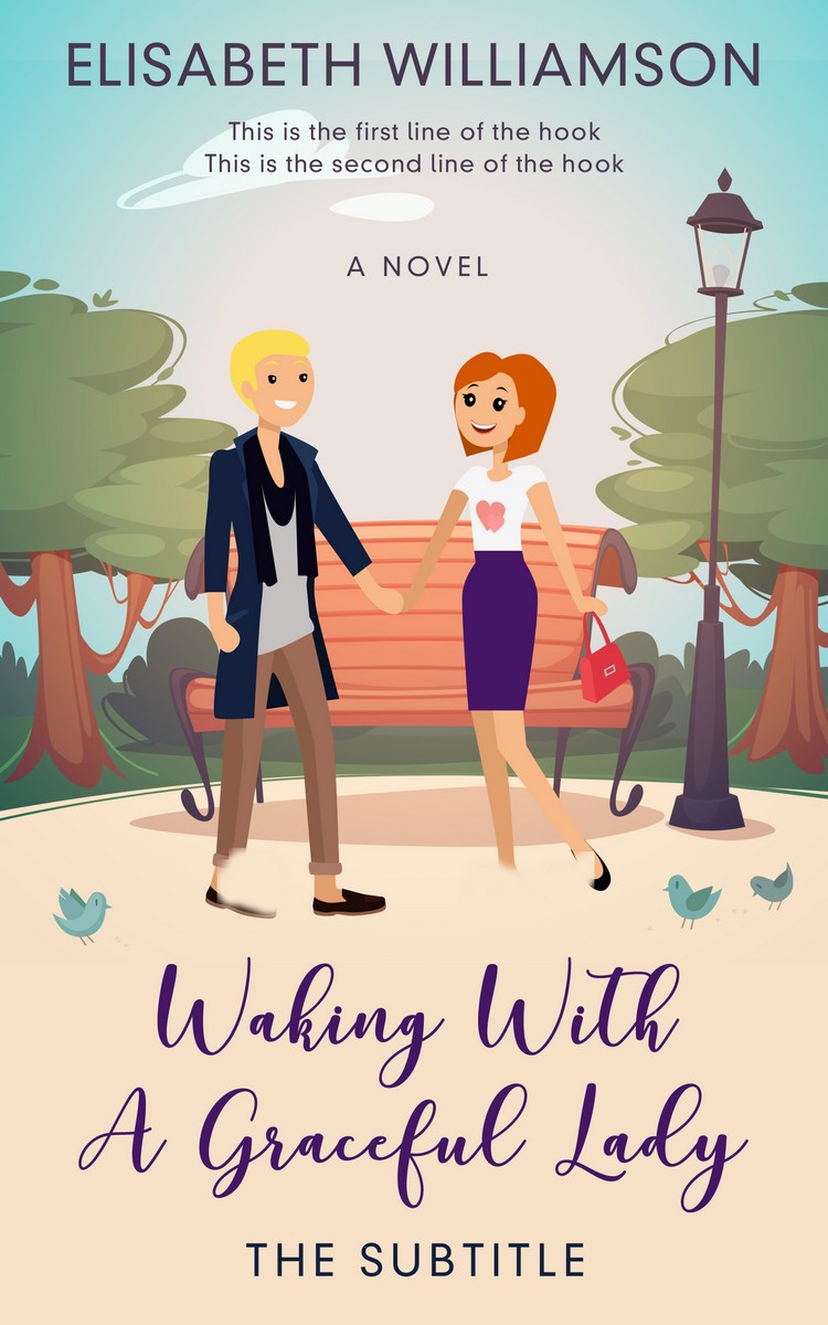 2D view of Satin Linen #654 - Premade Chick Lit Book Cover