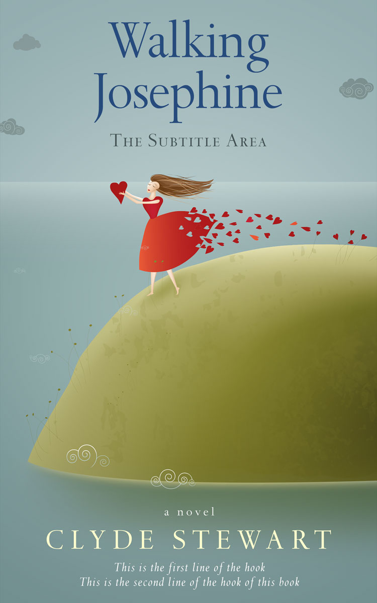 2D view of Premade Romance Book Cover - Cascade