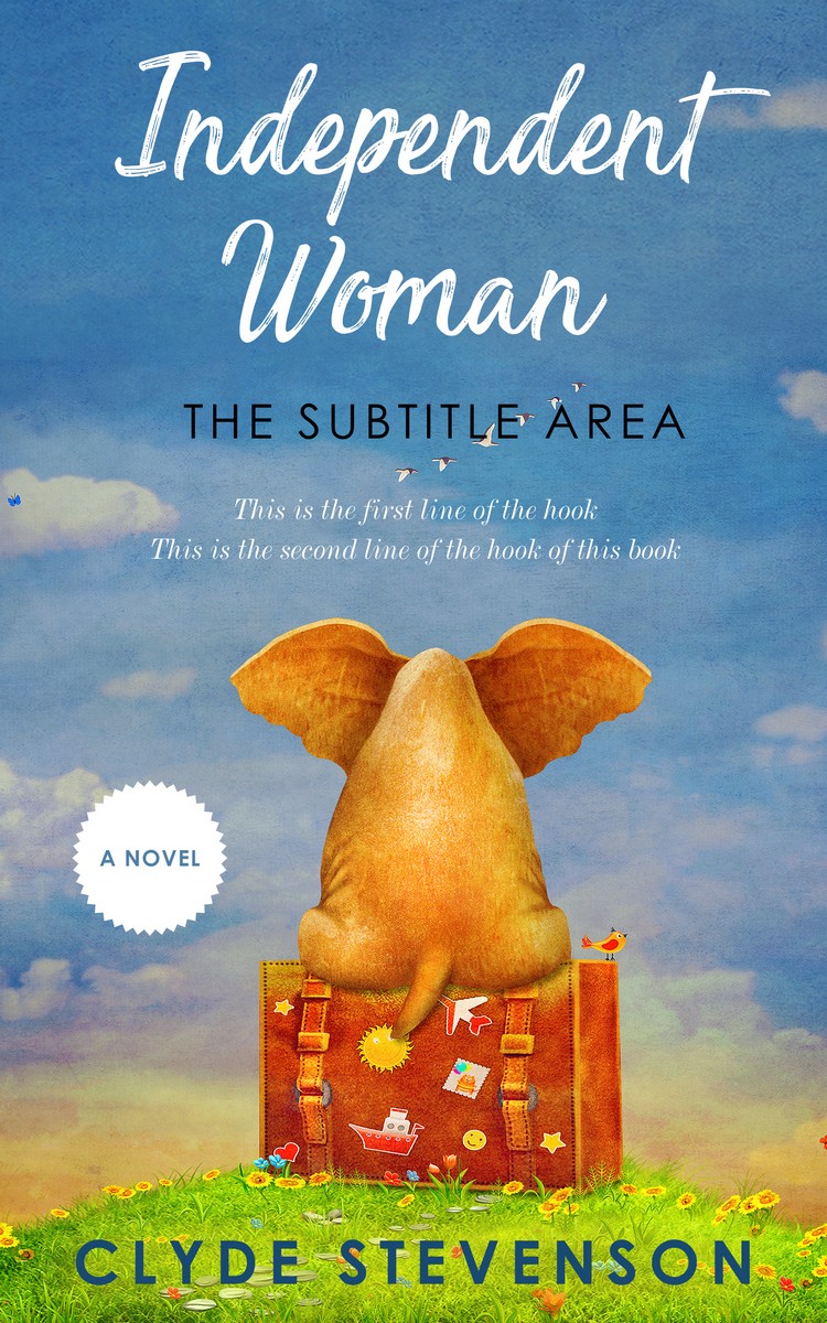 2D view of Hippie Blue #875 - Premade Travel Book Cover