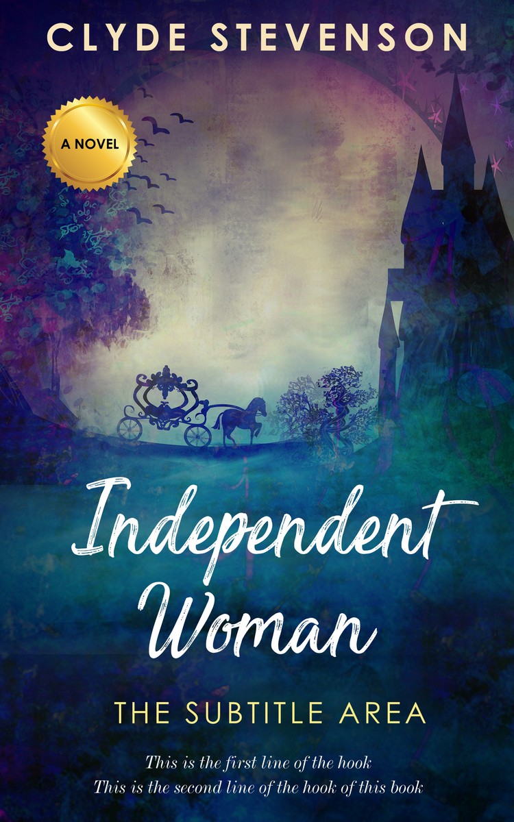 2D view of Premade Fantasy Book Cover - Cloud Burst