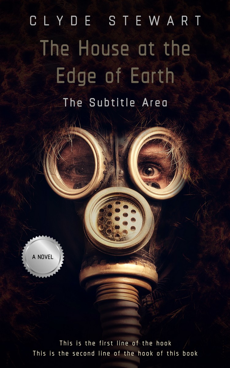 2D view of Premade Apocalyptica Book Cover - Black