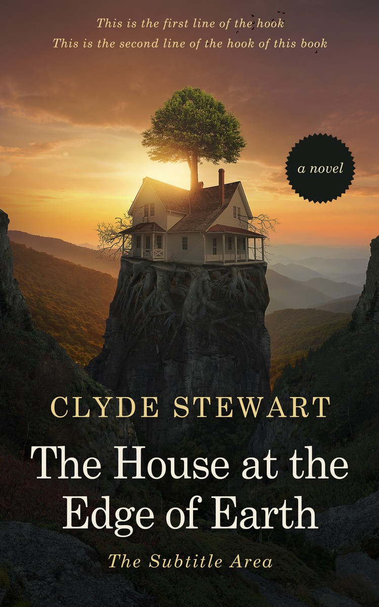 2D view of Premade Surreal Book Cover - Whiskey