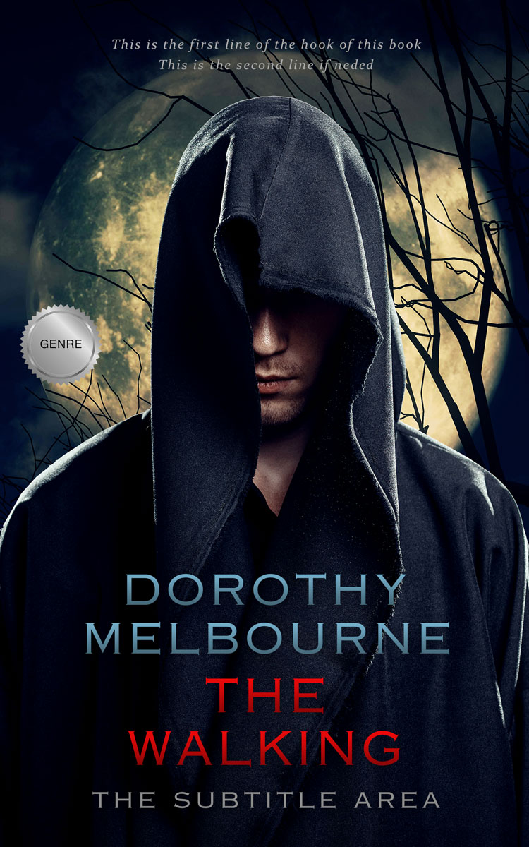 2D view of Premade Horror Book Cover - Vulcan