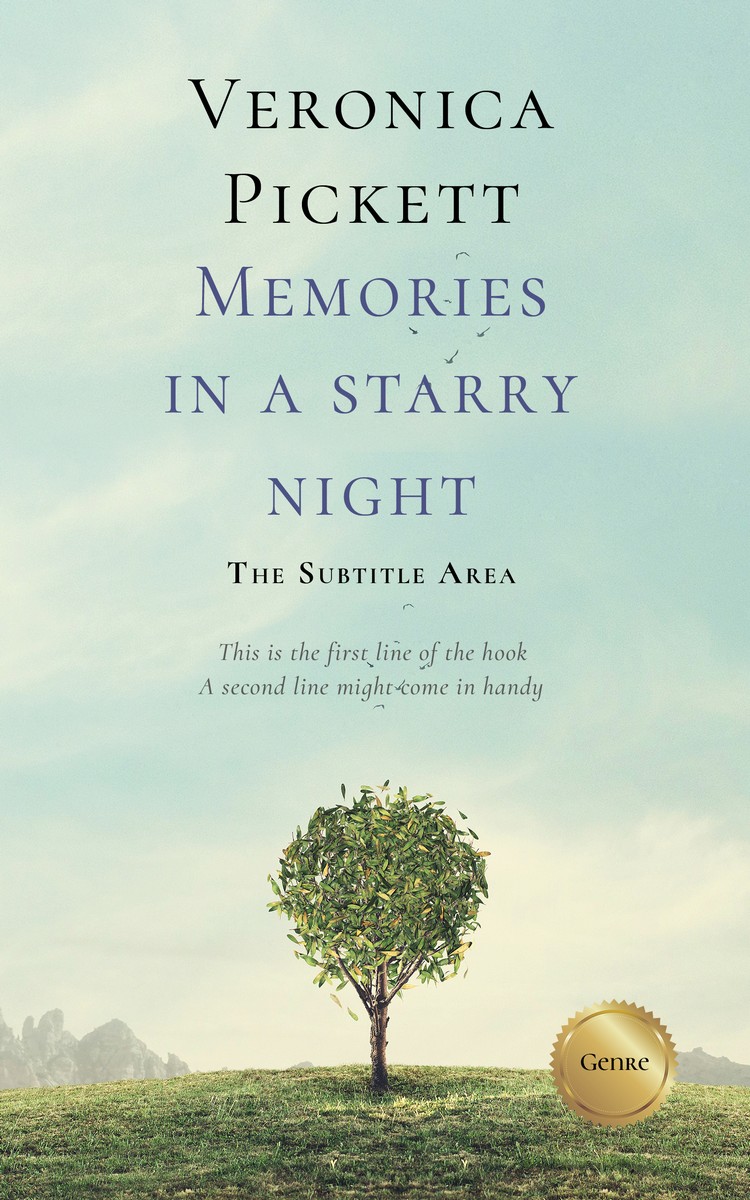 2D view of Premade Abstract Book Cover - Sea Mist