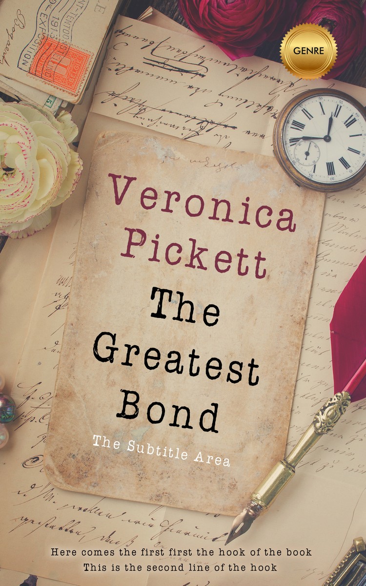 2D view of Premade Abstract Book Cover - Indian Khaki