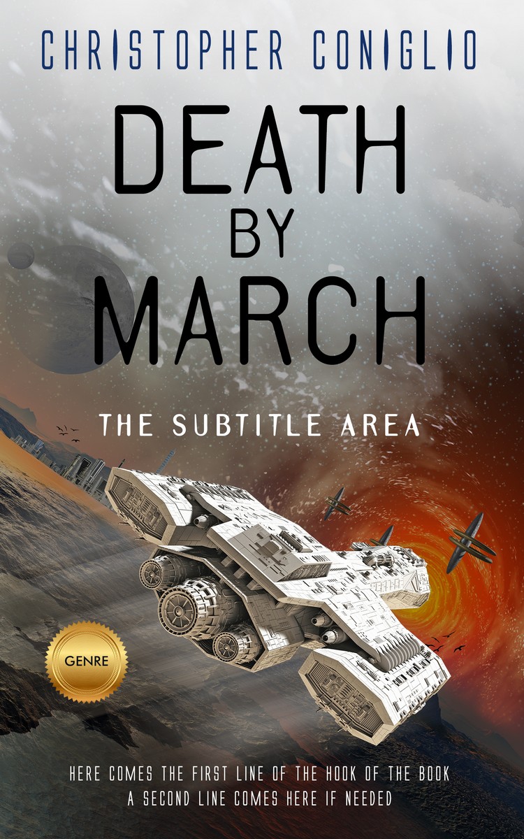 2D view of Pine Cone #1293 - Premade Science Fiction Book Cover