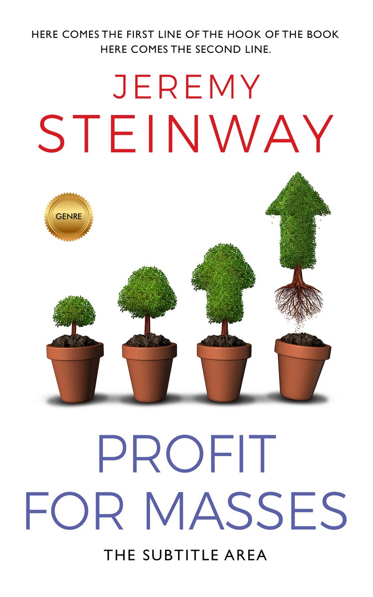 2D view of Premade Business Book Cover - Thatch Green