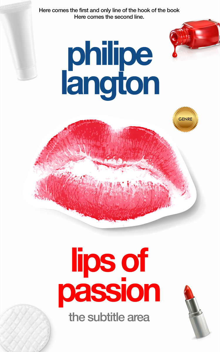 2D view of Soft Peach #1349 - Premade Romance Book Cover