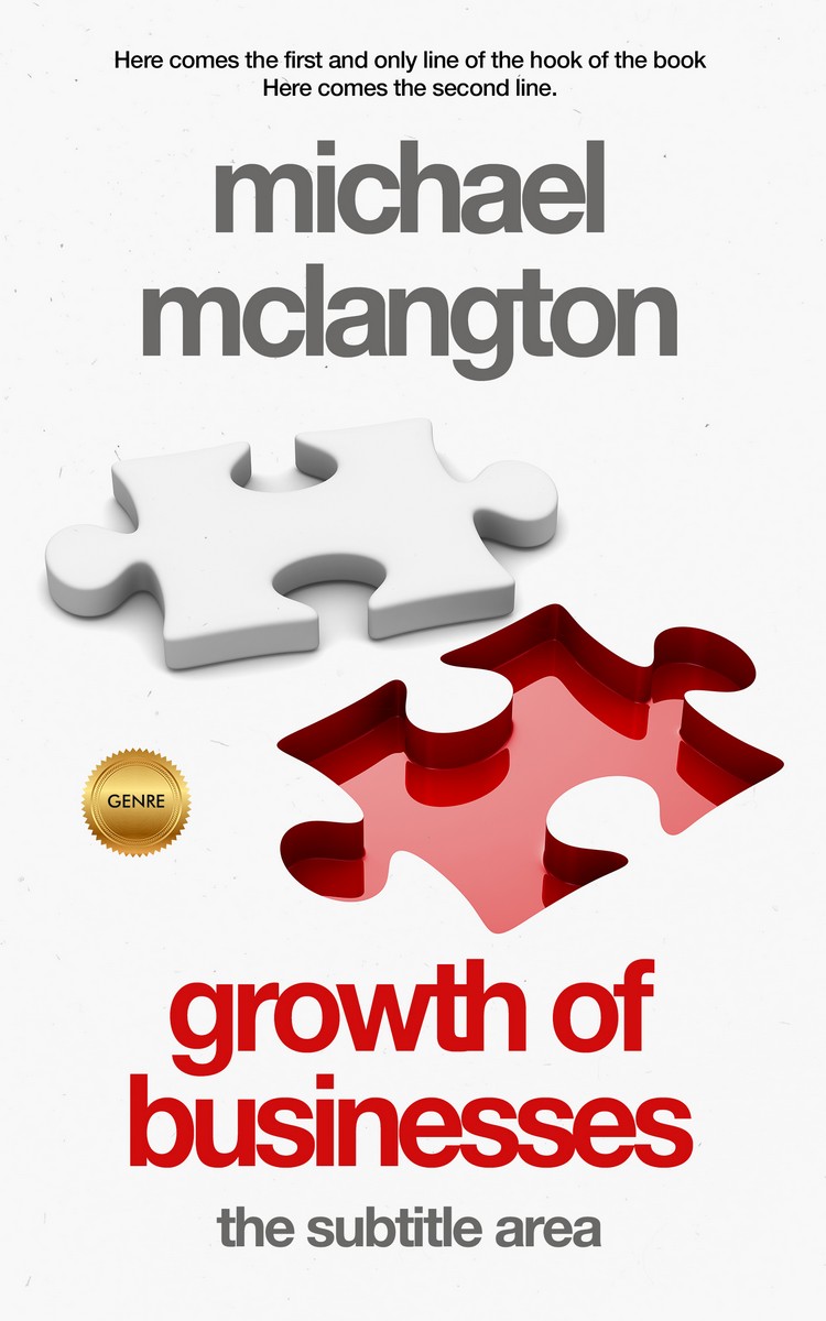 2D view of Hint Of Red #1363 - Premade Business Book Cover