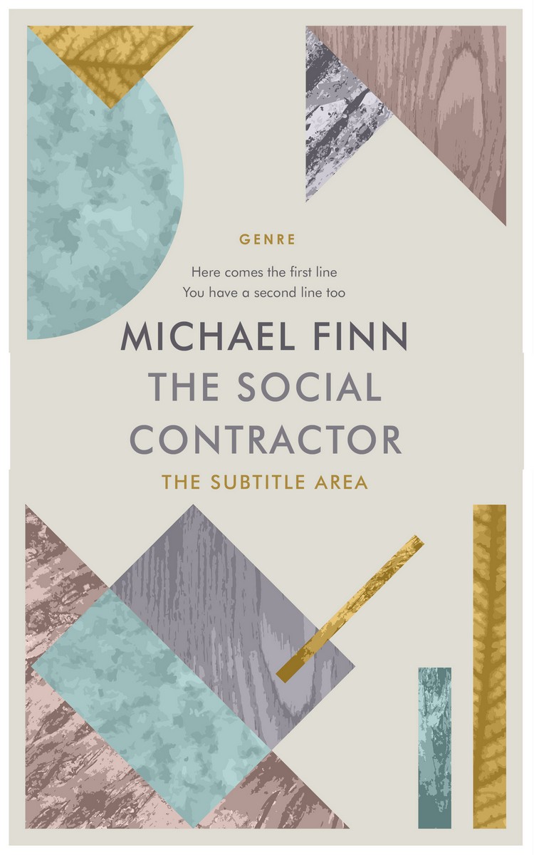 2D view of Quill Gray #1404 - Premade Abstract Book Cover