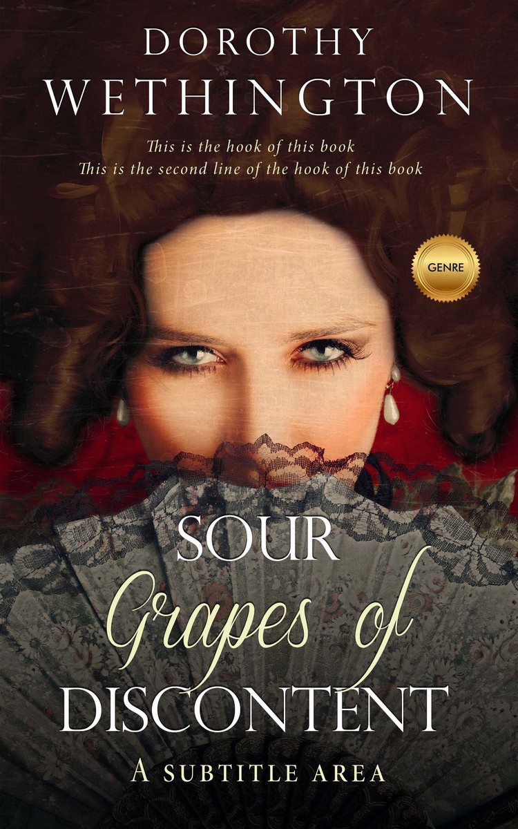 2D view of Premade Historical Book Cover - Cocoa Brown