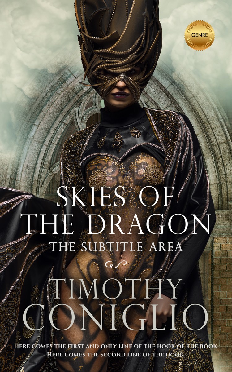 2D view of Foggy Gray #1652 - Premade Fantasy Book Cover