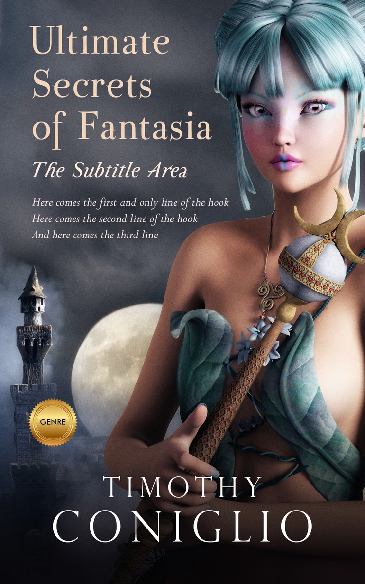 2D view of Tuna #1661 - Premade Fantasy Book Cover