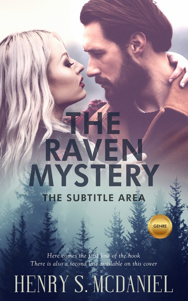 2D view of Pink Swan #1675 - Premade Romance Book Cover