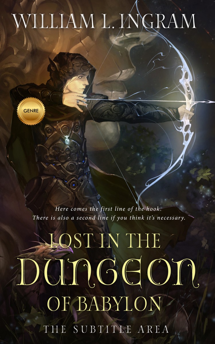 2D view of Premade Fantasy Book Cover - Zeus