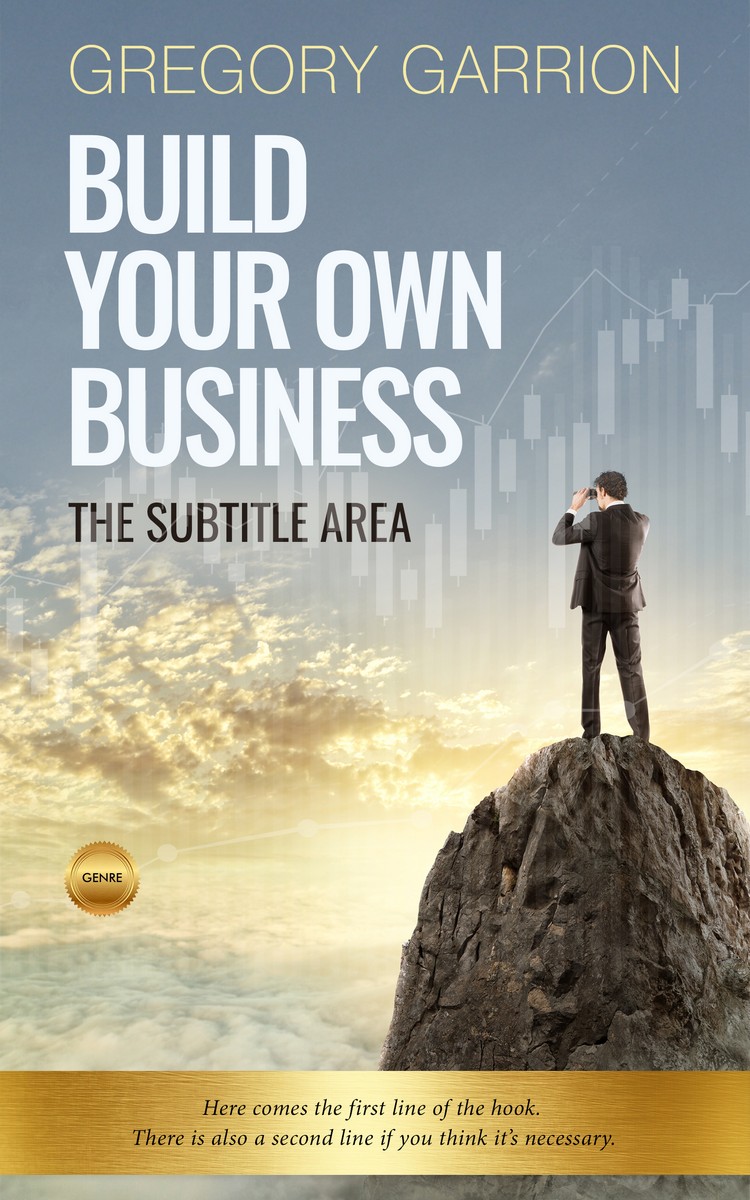 2D view of Foggy Gray #1731 - Premade Business Book Cover