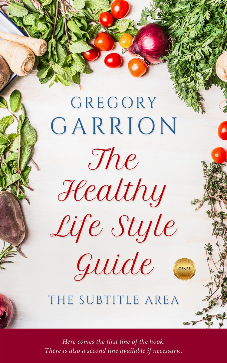 2D view of Premade Health & Dieting & Fitness Book Cover - Pampas