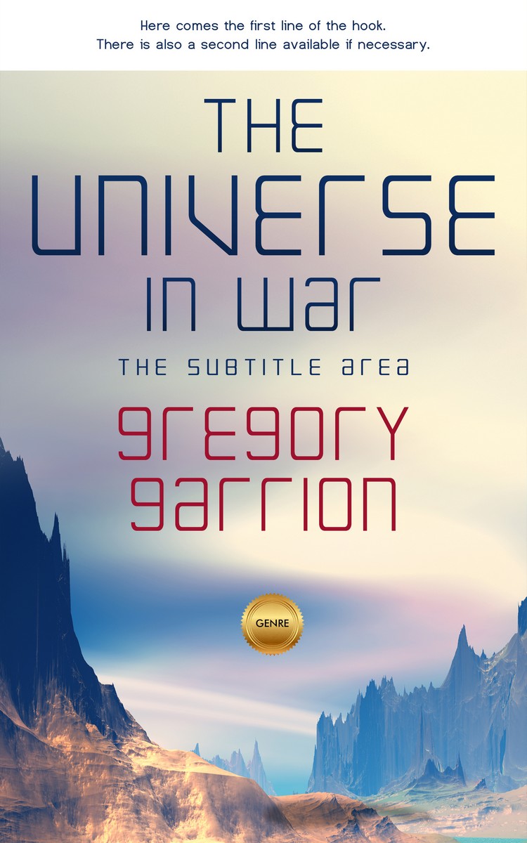 2D view of Premade Science Fiction Book Cover - Swirl