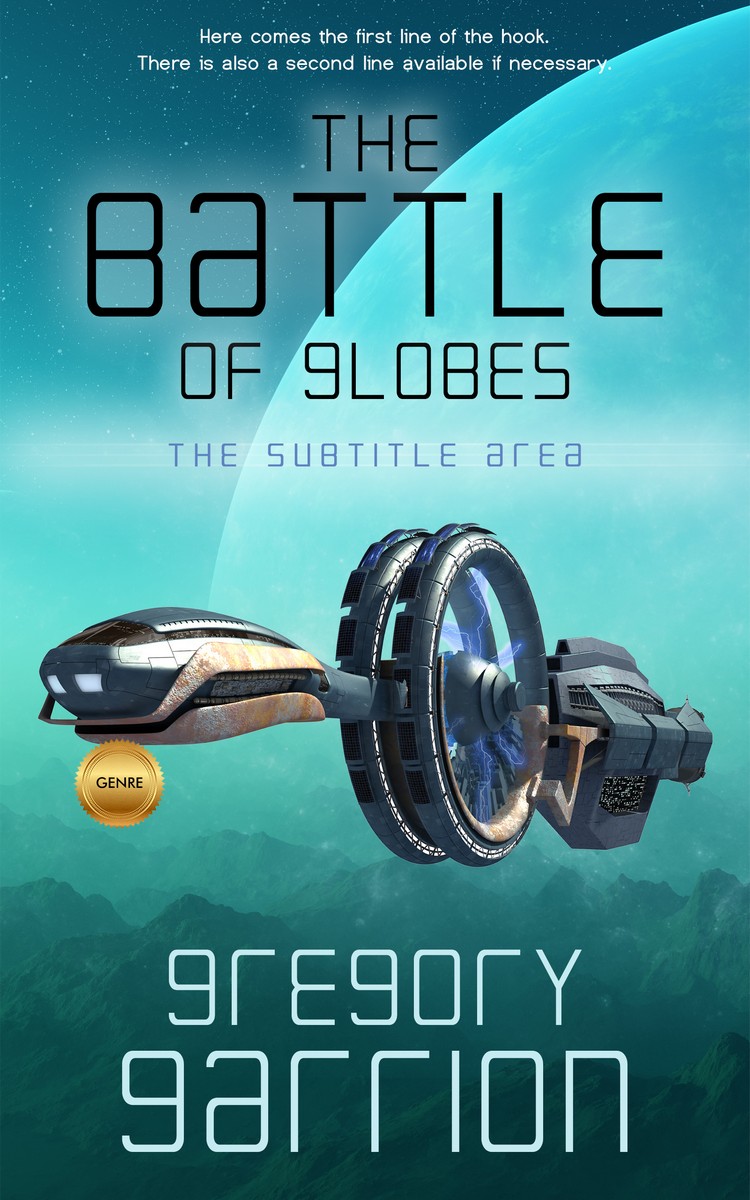 2D view of Nile Blue #1767 - Premade Science Fiction Book Cover