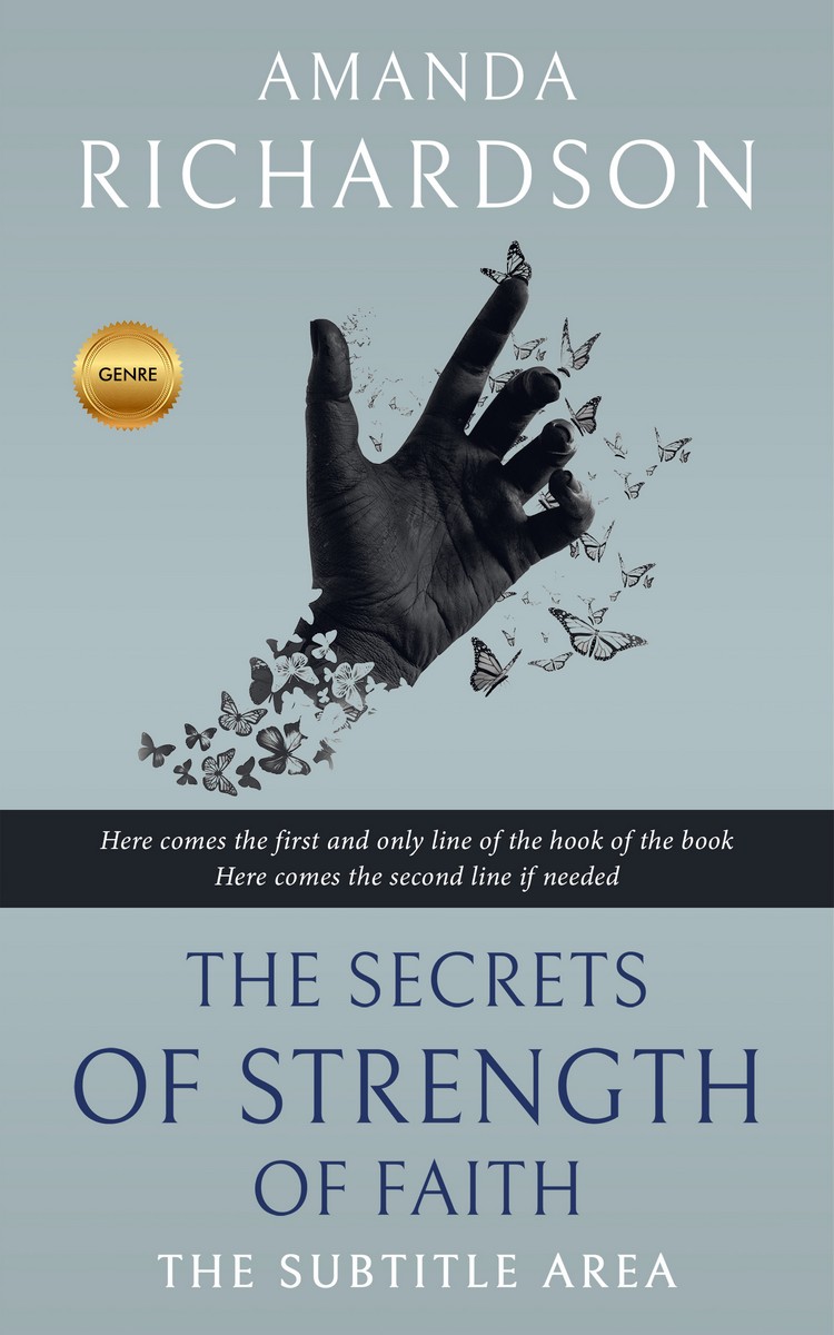 2D view of Premade Religion & Spirituality Book Cover - Hit Gray