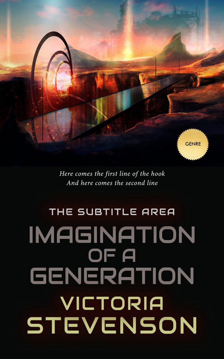 2D view of Tan #1940 - Premade Science Fiction Book Cover