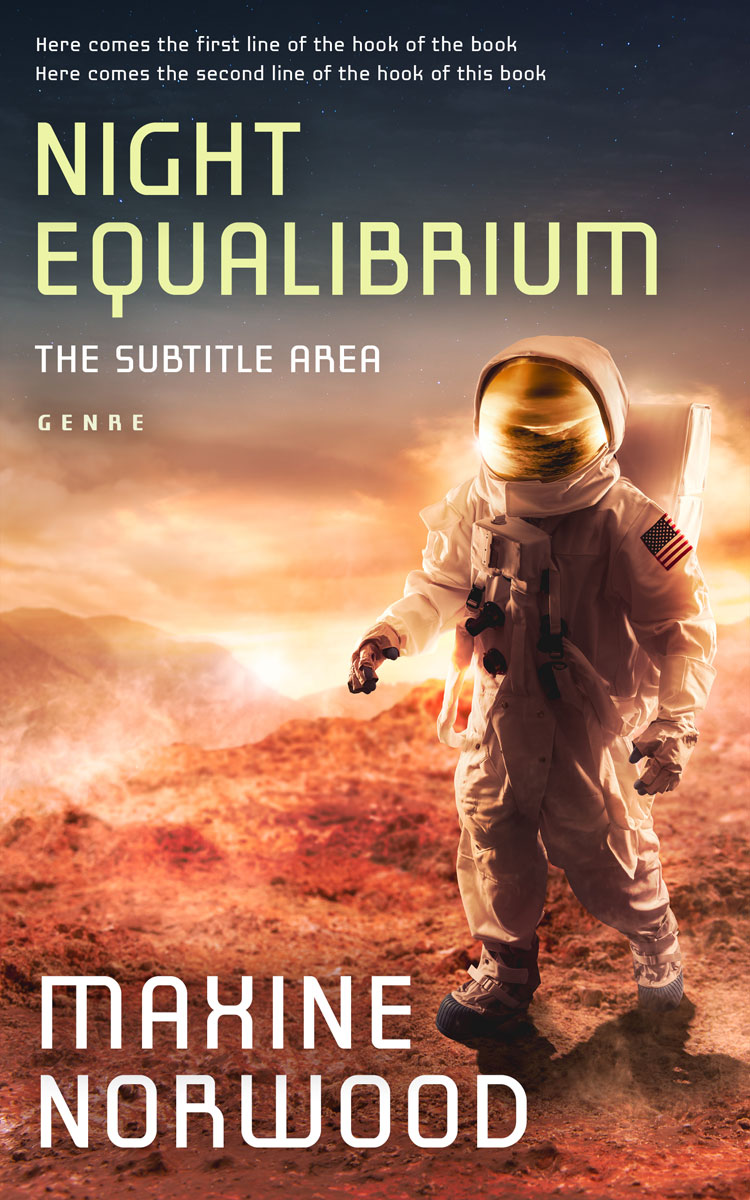 2D view of Premade Science Fiction Book Cover - Santa Fe