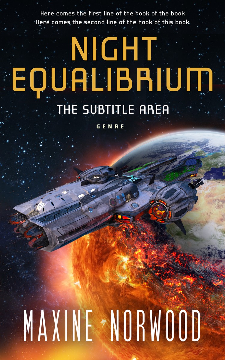 2D view of Raw Sienna #1947 - Premade Science Fiction Book Cover