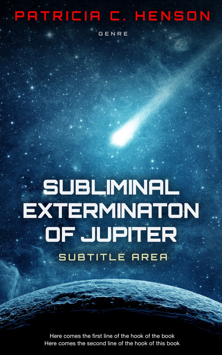 2D view of Black #2006 - Premade Science Fiction Book Cover