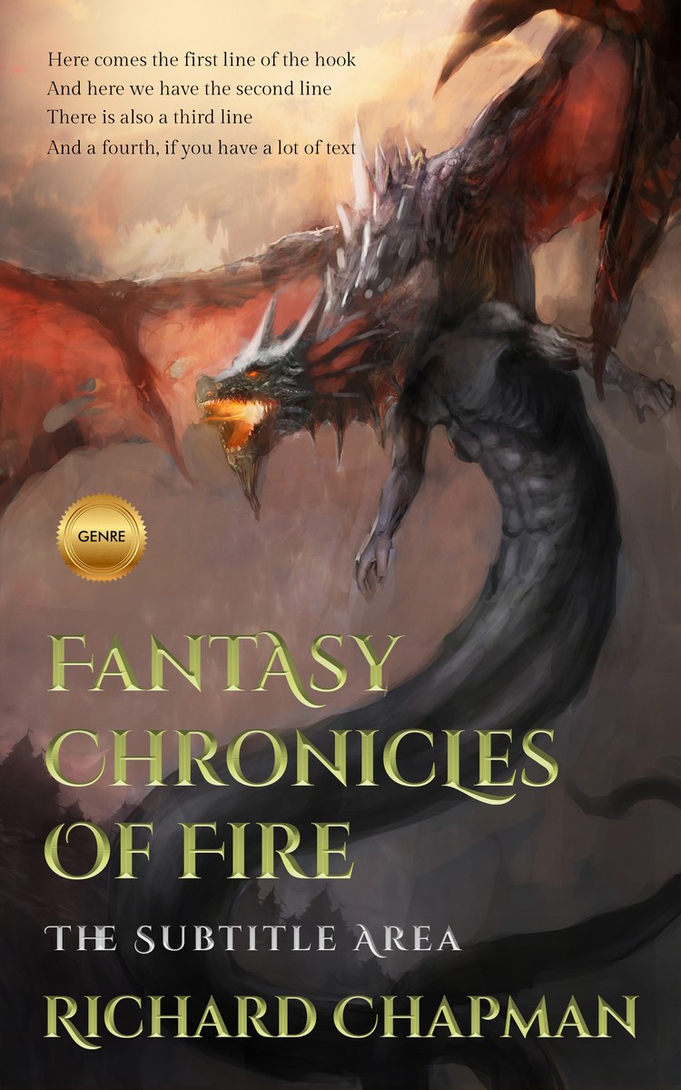 2D view of Premade Fantasy Book Cover - Dune