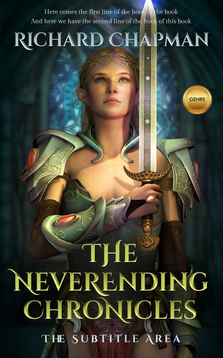 2D view of Outer Space #2035 - Premade Fantasy Book Cover