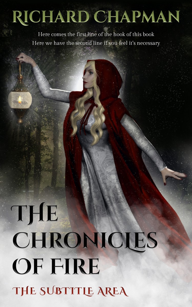 2D view of Timberwolf #2037 - Premade Fantasy Book Cover