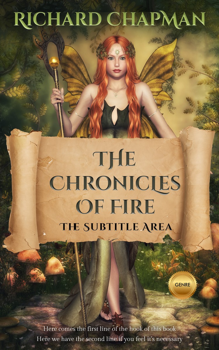 2D view of Twine #2039 - Premade Fantasy Book Cover