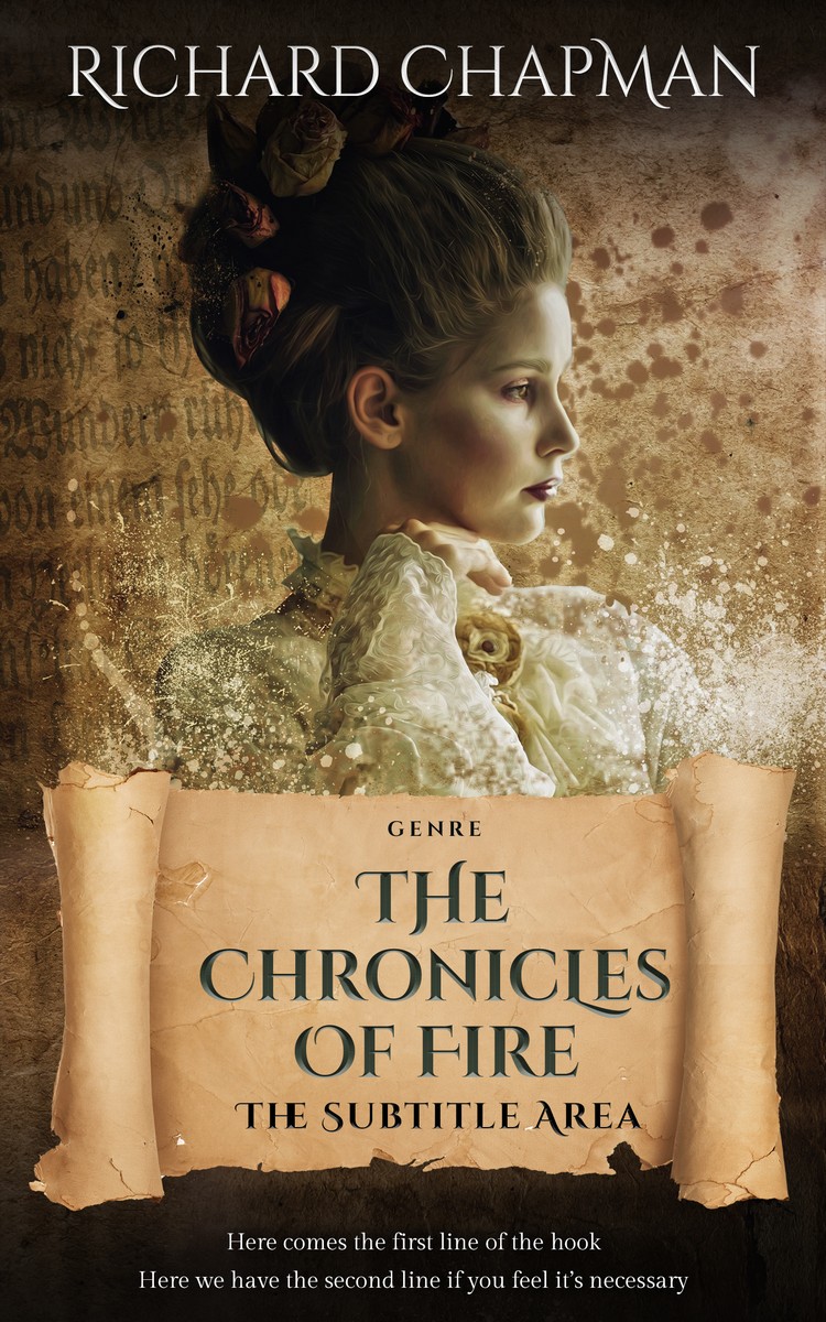 2D view of Teak #2042 - Premade Fantasy Book Cover