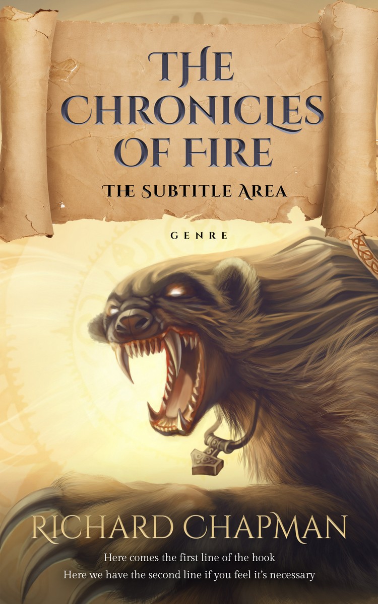 2D view of Tan #2045 - Premade Fantasy Book Cover