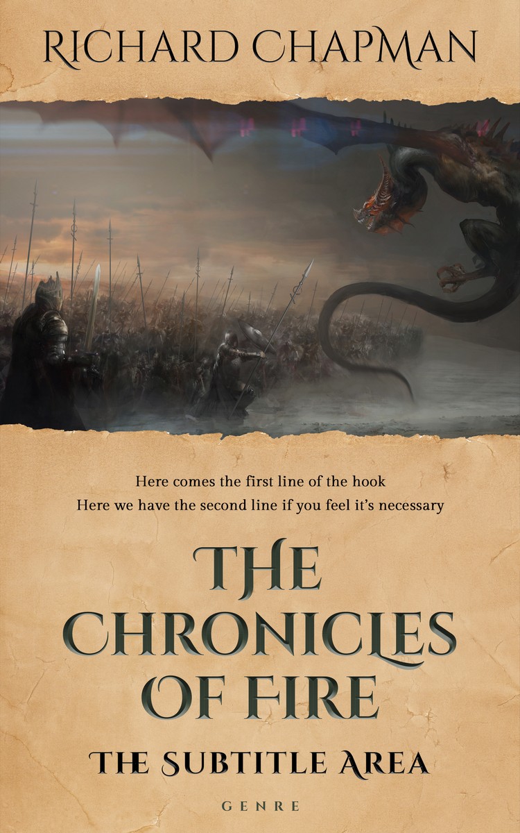 2D view of Tan #2050 - Premade Fantasy Book Cover | BookCoverZone