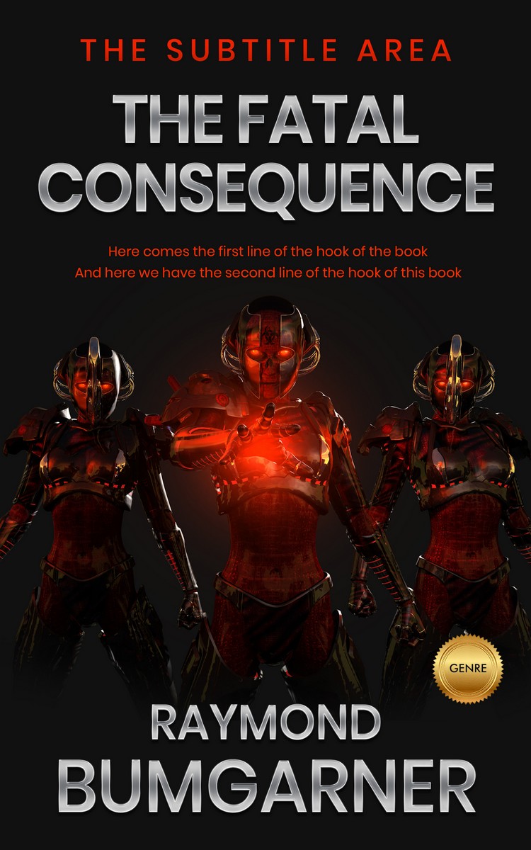 2D view of Premade Science Fiction Book Cover - Cocoa Brown